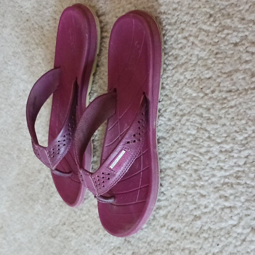 ECCO LEATHER flip-flops thongs slides sandals